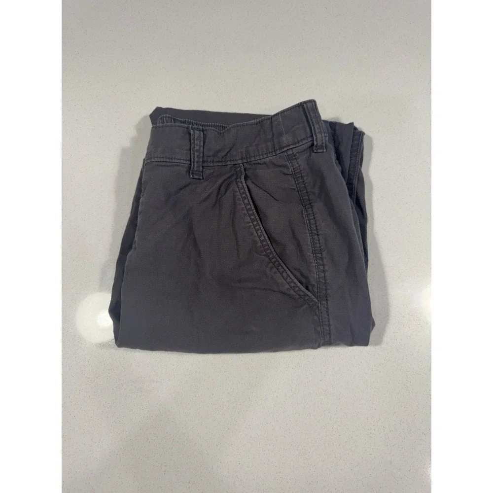 Eddie Bauer Pants Mens 32x32 Gray Elastic Waist Casual Travel Chino Pants